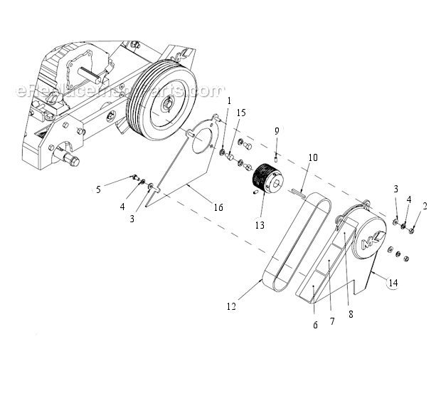Page B Diagram and Parts List for Honda Engine MK Diamond Concrete Saw